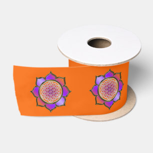 Ruban En Satin Fleur de vie / Blume des Lebens - Lotus violet