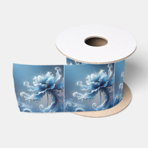 Ruban En Satin Fleur d'Imaginaire Bleu Fancy