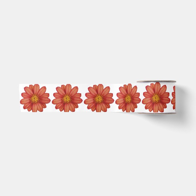 Ruban En Satin fleur rouge (Devant)