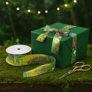 Ruban En Satin Fleur Sauvage Fantaisiste de Fée de la Forêt
