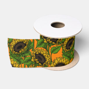 Ruban En Satin Fleurs de soleil