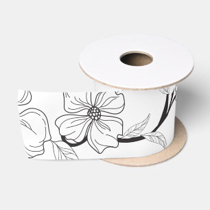 Ruban En Satin Fleurs déplaisantes Motif 7