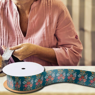 Ruban En Satin Fleurs hongroises colorées