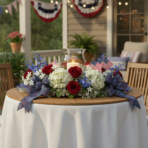 Ruban En Satin Fleurs patriotiques