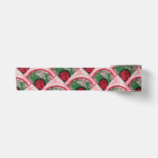 Ruban En Satin Fleurs pour Noël (Devant)