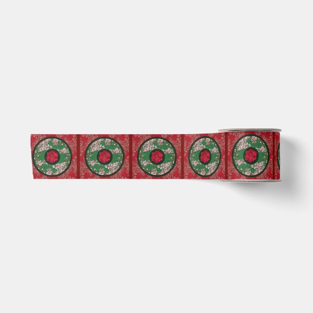 Ruban En Satin Fleurs pour Noël (Devant)