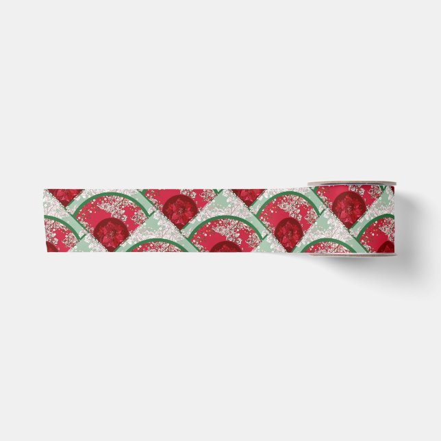 Ruban En Satin Fleurs pour Noël (Devant)