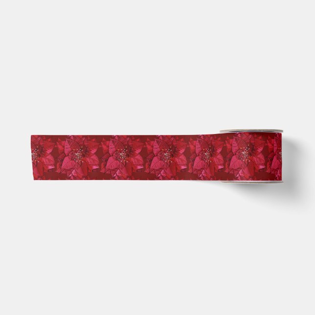 Ruban En Satin Fleurs pour Noël (Devant)