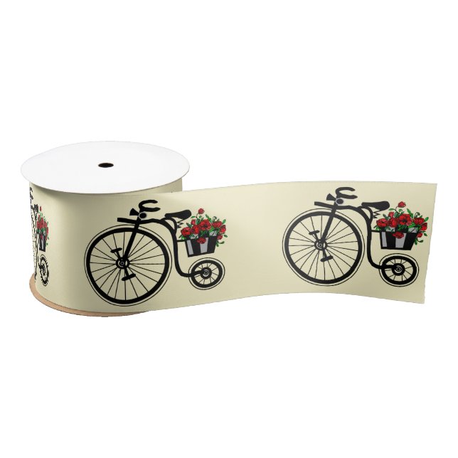 Ruban En Satin Fleurs romantiques Vélo Satin Ruban Vos Couleurs (Bobine)