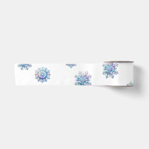 Ruban En Satin Flocon de neige brillant