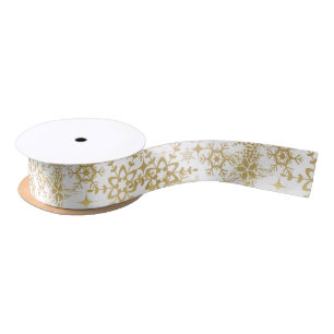 Ruban En Satin Flocon de neige Satin Ribbon