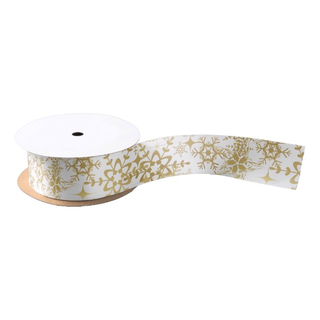 Ruban En Satin Flocon de neige Satin Ribbon (Bobine)