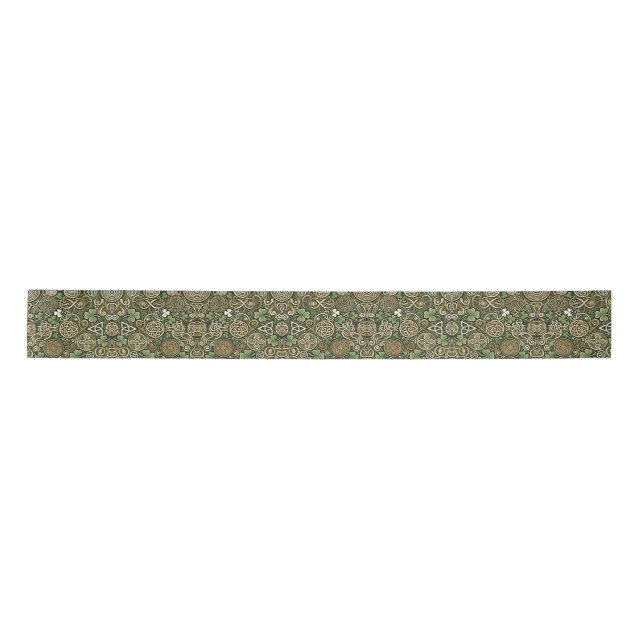 Ruban En Satin Floraison Celtique (Devant)