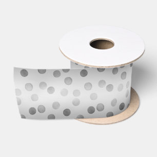 Ruban En Satin Fond dégradé à pois dorés