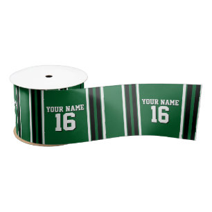 Ruban En Satin Forest Green Black Team Jersey Custom
