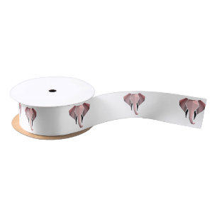 Ruban En Satin Formes simples Géométrique Tête d'éléphant 