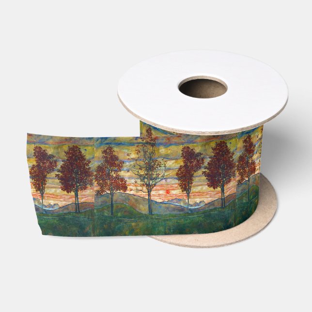 Ruban En Satin Four Trees (Landscape Art) (par Egon Schiele) (Bobine)