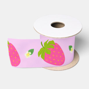 Ruban En Satin Fraise rose