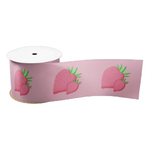 Ruban En Satin Fraise sucrée