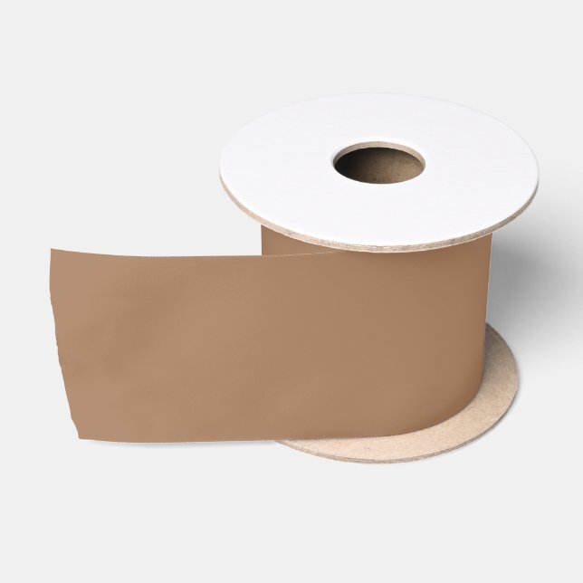 Ruban En Satin Français Beige Solide (Bobine)