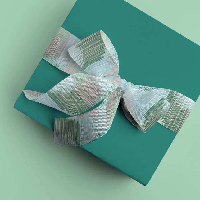 Ruban En Satin Frange moderne verte (Green Modern Fringe ribbon)