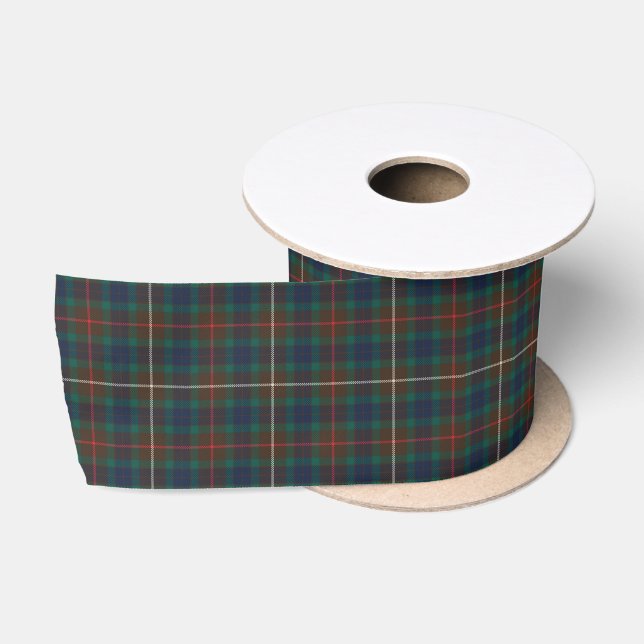 Ruban En Satin Fraser Chasse Tartan Plaid Motif (Bobine)