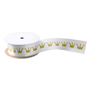 Ruban En Satin Frontière d'or de couronne + votre arrière - pla