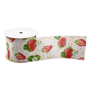 Ruban En Satin Fruit aux fraises