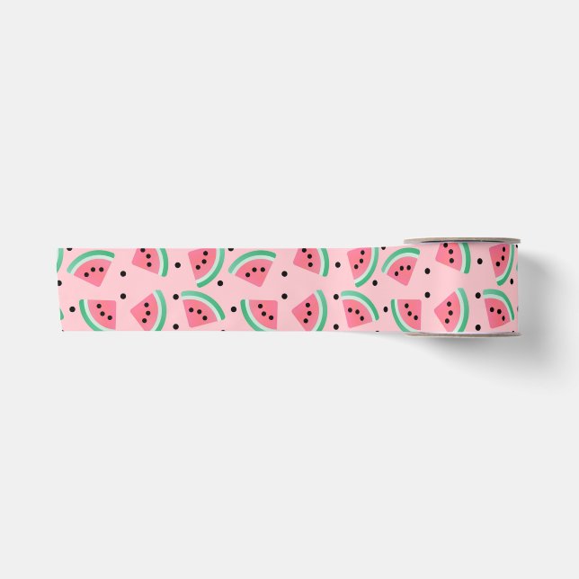 Ruban En Satin Fun Watermelon Slice Motif Summer Vibes (Devant)