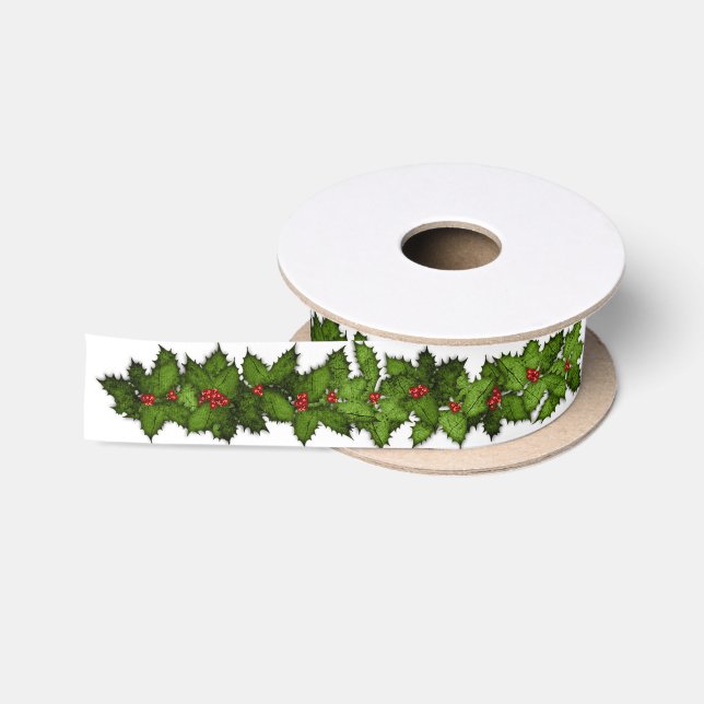 Ruban En Satin Garland de Noël (Bobine)