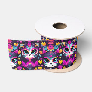 Ruban En Satin 😻 Gatos de Muertos Fiesta