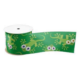 Ruban En Satin Gecko Lizards Anniversaire Fête Enfants mignons