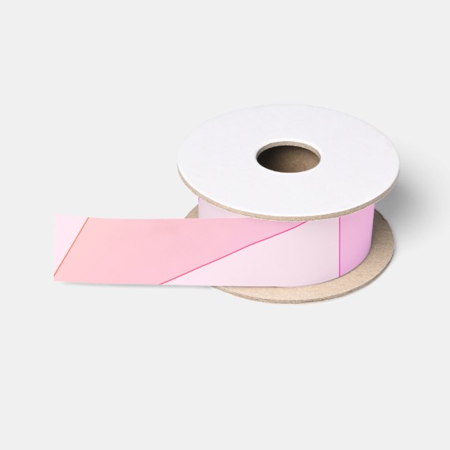 Ruban En Satin Géométrique rose (Bobine)