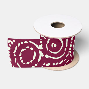 Ruban En Satin Géométrique rose vintage Abstrait