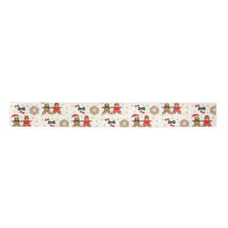 Ruban En Satin Gingerbread Cookie Pattern Christmas Tissue Paper