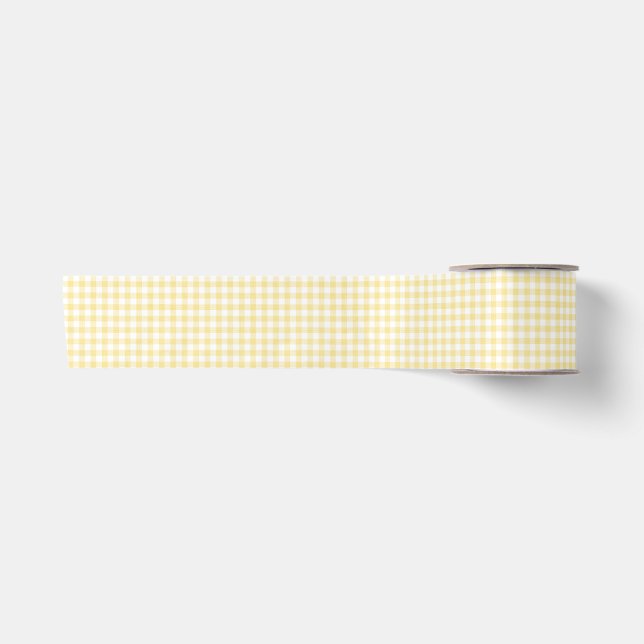 Ruban En Satin Gingham jaune (Devant)