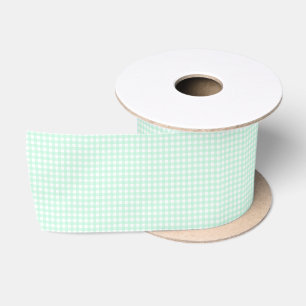 Ruban En Satin Gingham vert F & L