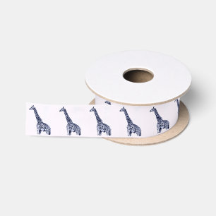 Ruban En Satin Girafe