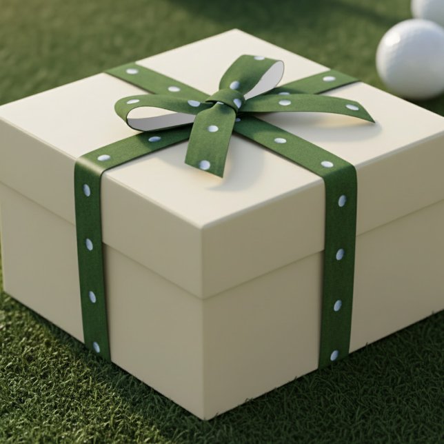 Ruban En Satin Golf Ball Motif Putting Green Ribbon pour les golf (Surprise the golfer in your life with this unique golf ball pattern ribbon)