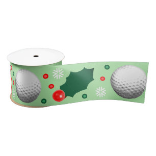 Ruban En Satin Golf Noël Gite Cadeau Satin Ribbon