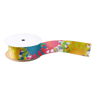 Ruban En Satin Graffiti Motif sans couture