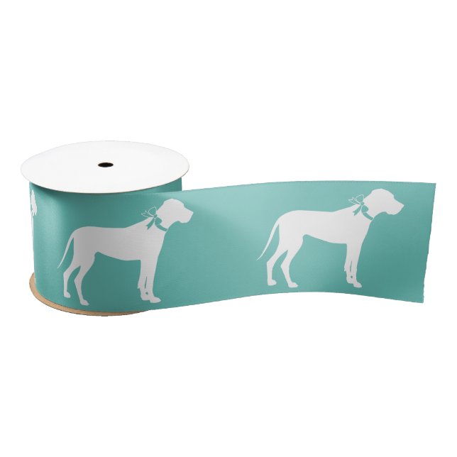 Ruban En Satin Grand Chien Danois Chien Chien Chien Chien Chien C (Bobine)