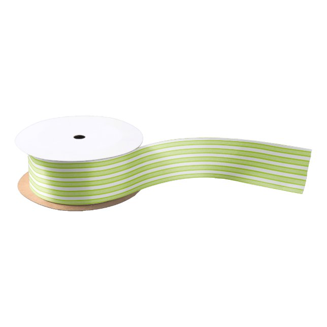 Ruban En Satin Grandes bandes de chaux vert (Bobine)