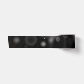 Ruban En Satin Grandes Bulles Bokeh Noir