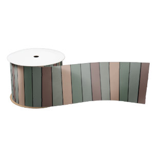 Ruban En Satin Grandes Vertes Et Noires Brown Sur Papier Aquarell