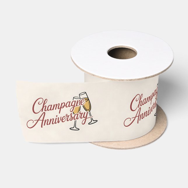 Ruban En Satin Graphisme de script pour célébration d'anniversair (Bobine)