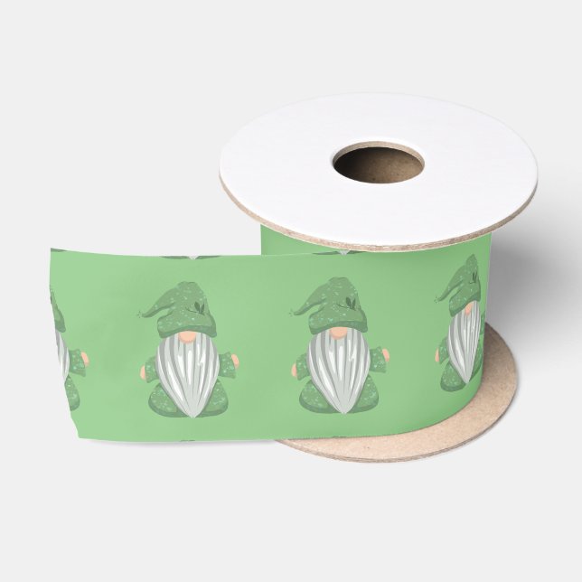 Ruban En Satin Green Gnome (Bobine)