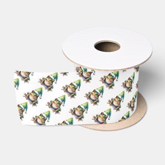 Ruban En Satin Grenouille de Noël Frolic  (Bobine)