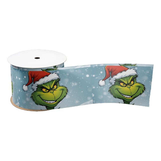 Ruban En Satin Grinch Christmas  (Bobine)
