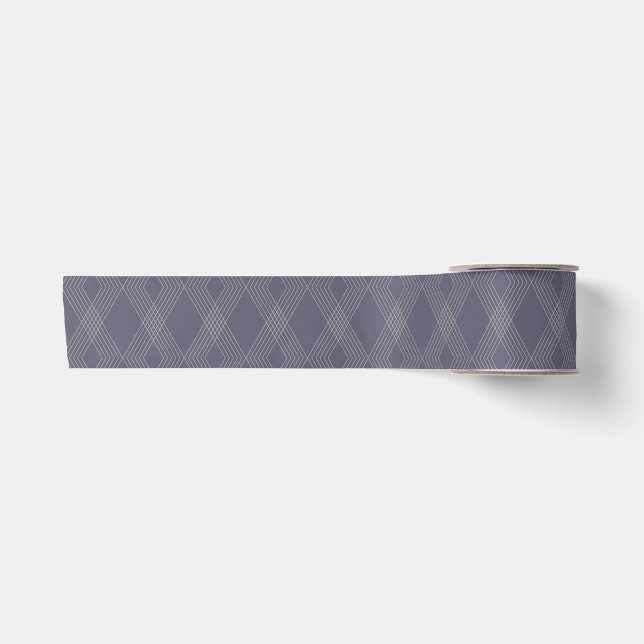 Ruban En Satin Gris, cool, tendance, simple, moderne zig zag moti (Devant)